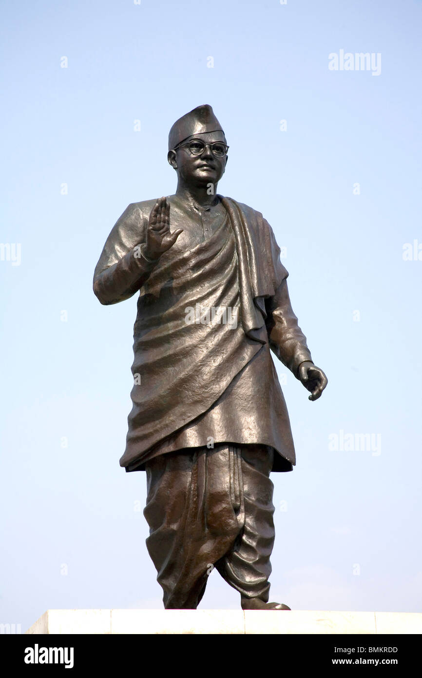 Statue of national leader and freedom fighter Netaji Subhash Chandra Bose, Salt lake, Calcutta now Kolkata, West Bengal, India Stock Photo