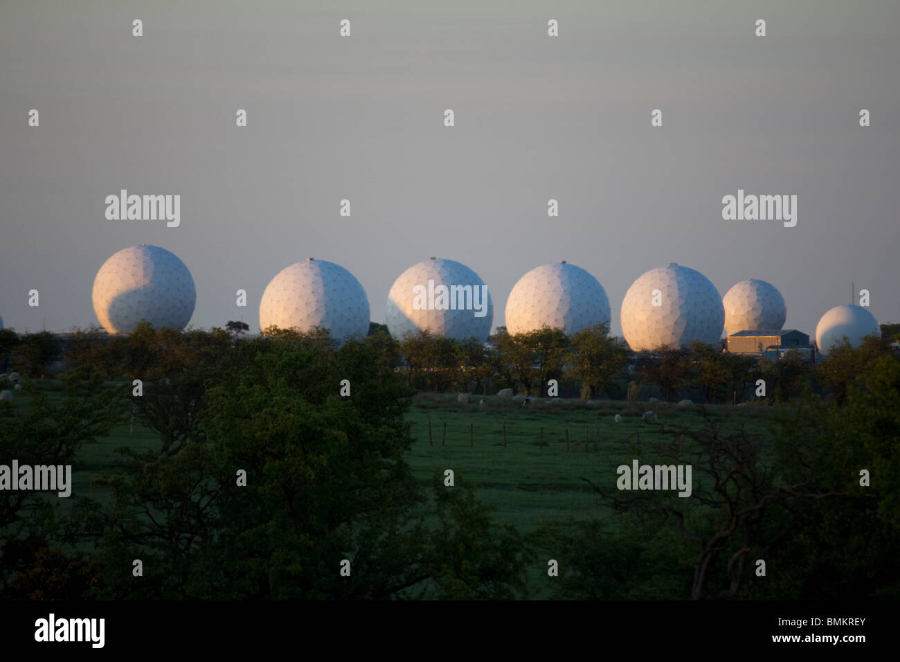 Early warning,station, Menwith Hill USA Yorkshire Harrogate Stock Photo