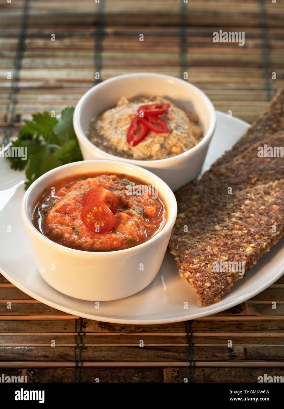 Spicy Salsa and Sunflower Seed Pate Stock Photo Alamy