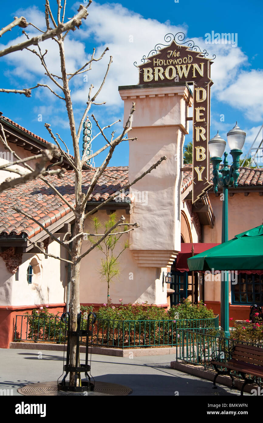Replica of the Hollywood Brown Derby restaurant at Disney's Hollywood Studios in Kissimmee Orlando Florida Stock Photo