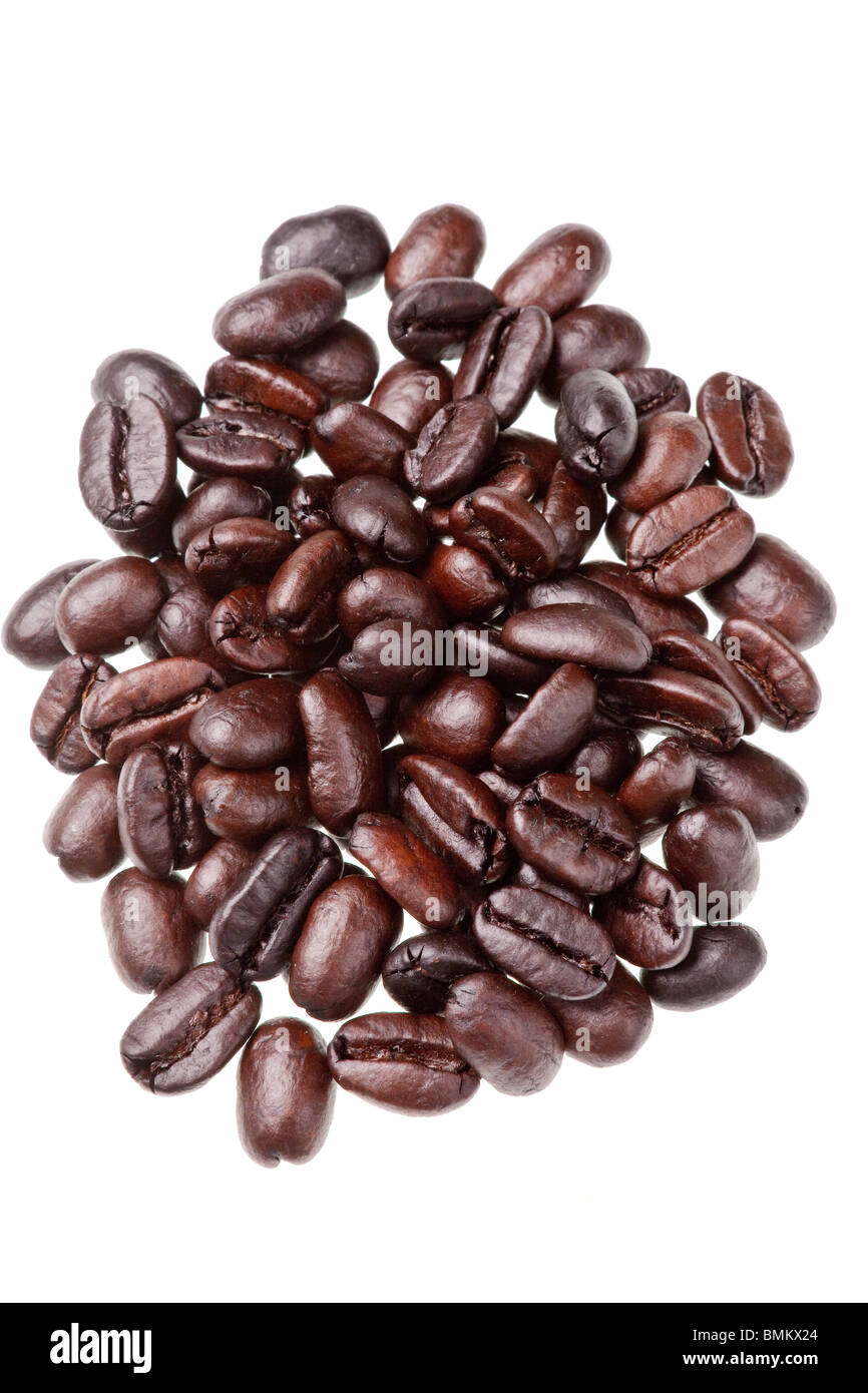 coffee beans isolated on a white background Stock Photo