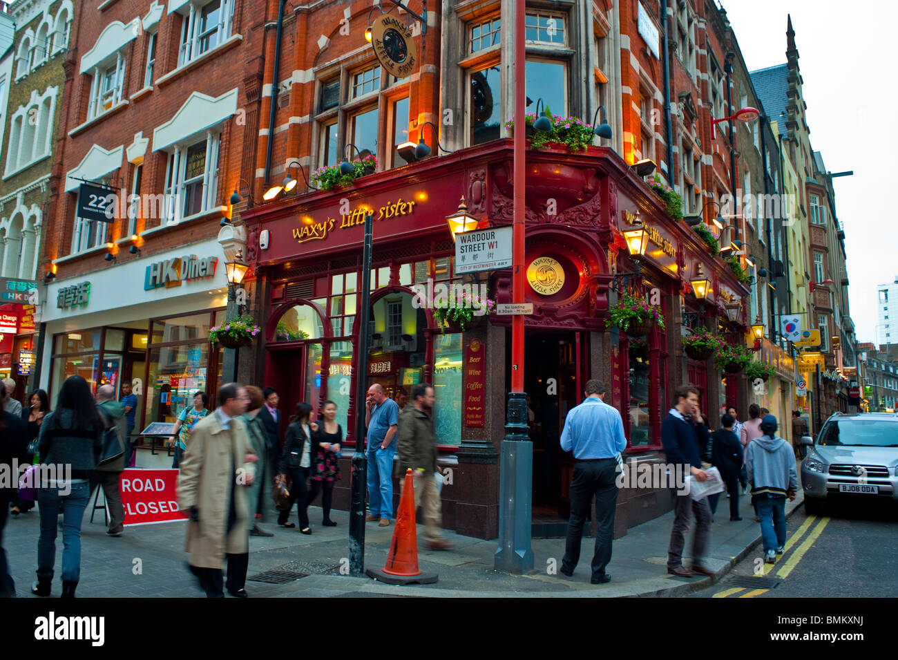 London Uk Soho Street Scenes Old Style British Pub Bar Front Stock Photo Alamy