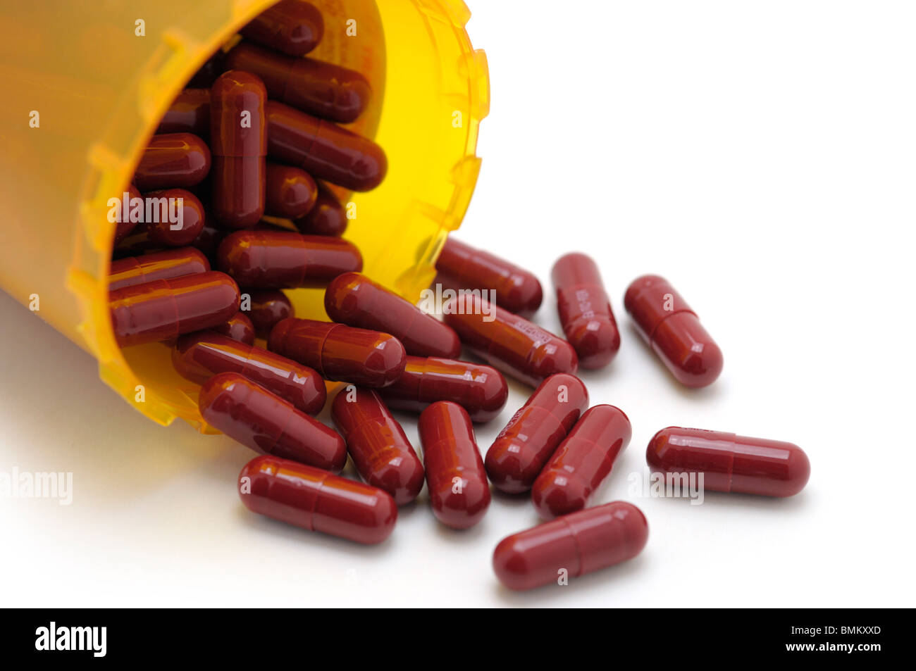 Iron Supplement Capsules Stock Photo