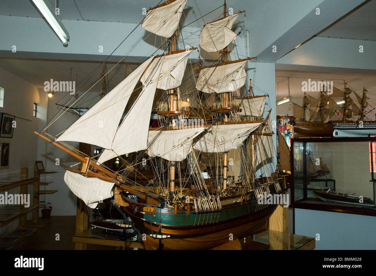 Mauritius, Curepipe. Ship model of the Wappen von Hamburg in the Bobato