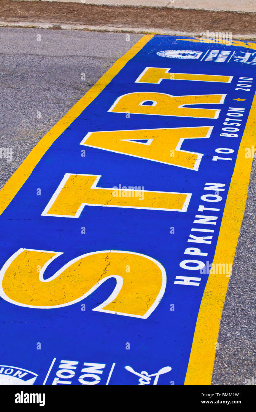 The starting line of the Boston Marathon (World's oldest annual