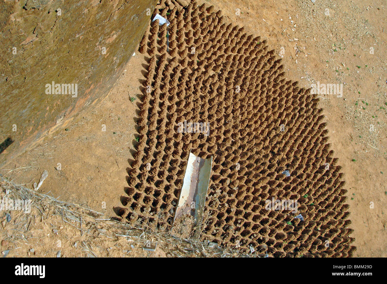 Nigeria, Jos, Traditional mud bricks, used in hausa architecture Stock