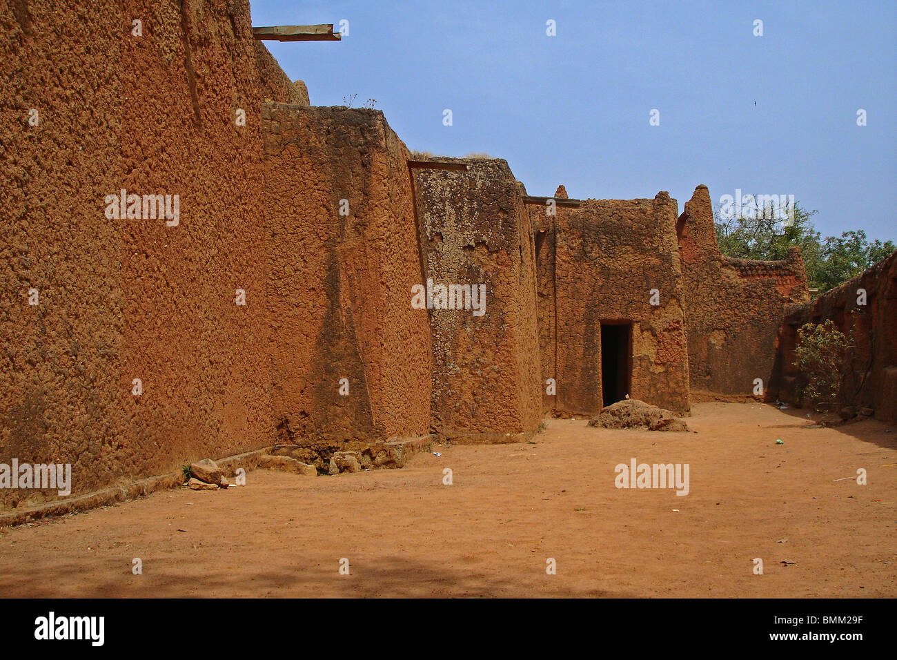 Nigeria, Jos, Traditional mud brick house, hausa architecture Stock