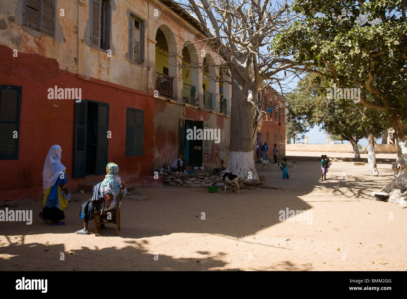 Senegal, Dakar. French colonial building, Goree Island Stock Photo Alamy