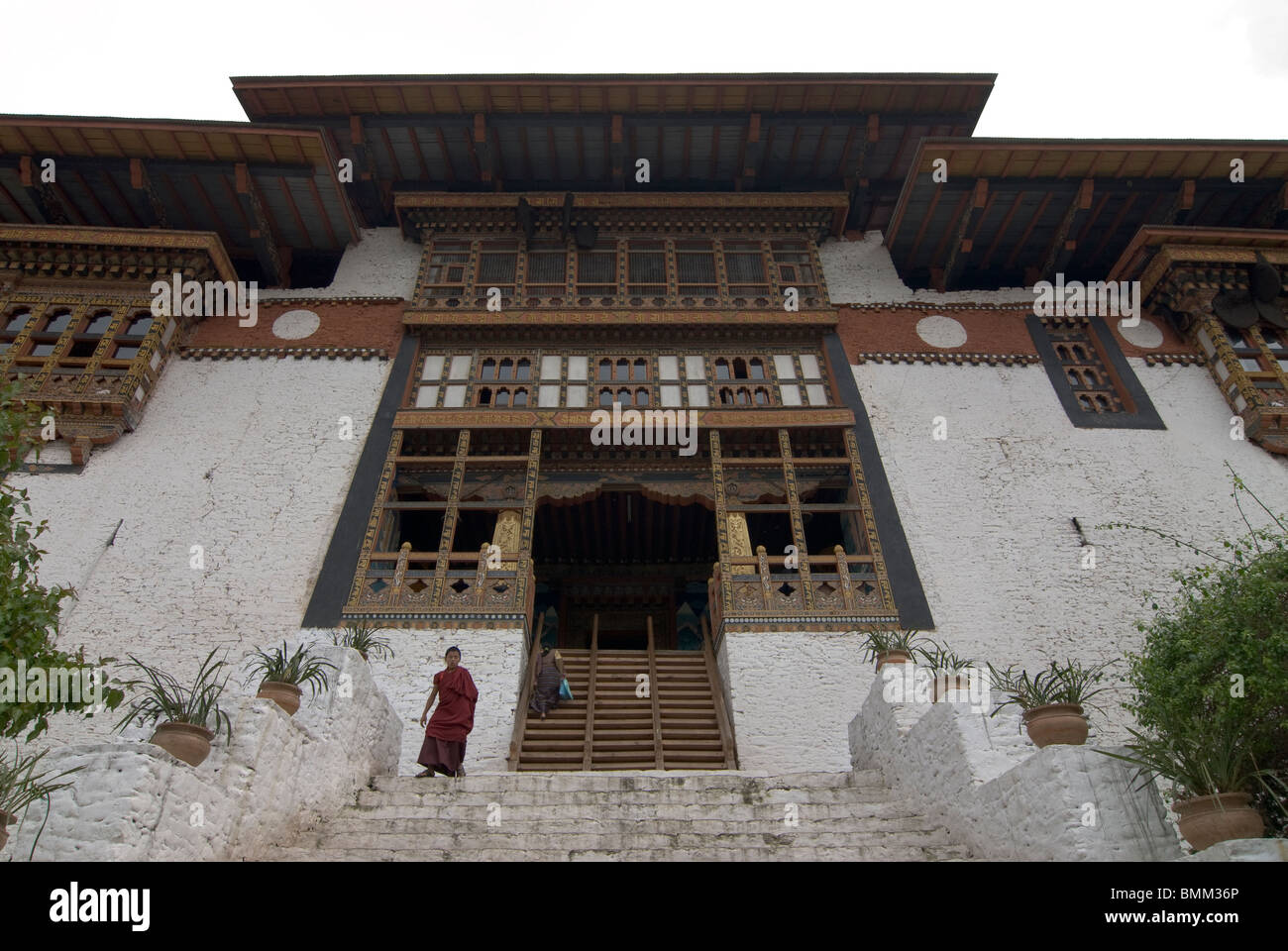 The Tsong , fortress monastery of Punakha, Bhutan, Asia Stock Photo