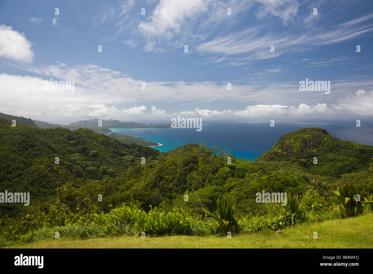 Seychelles, Mahe Island, Morne Seychellois National Park, view of the ...