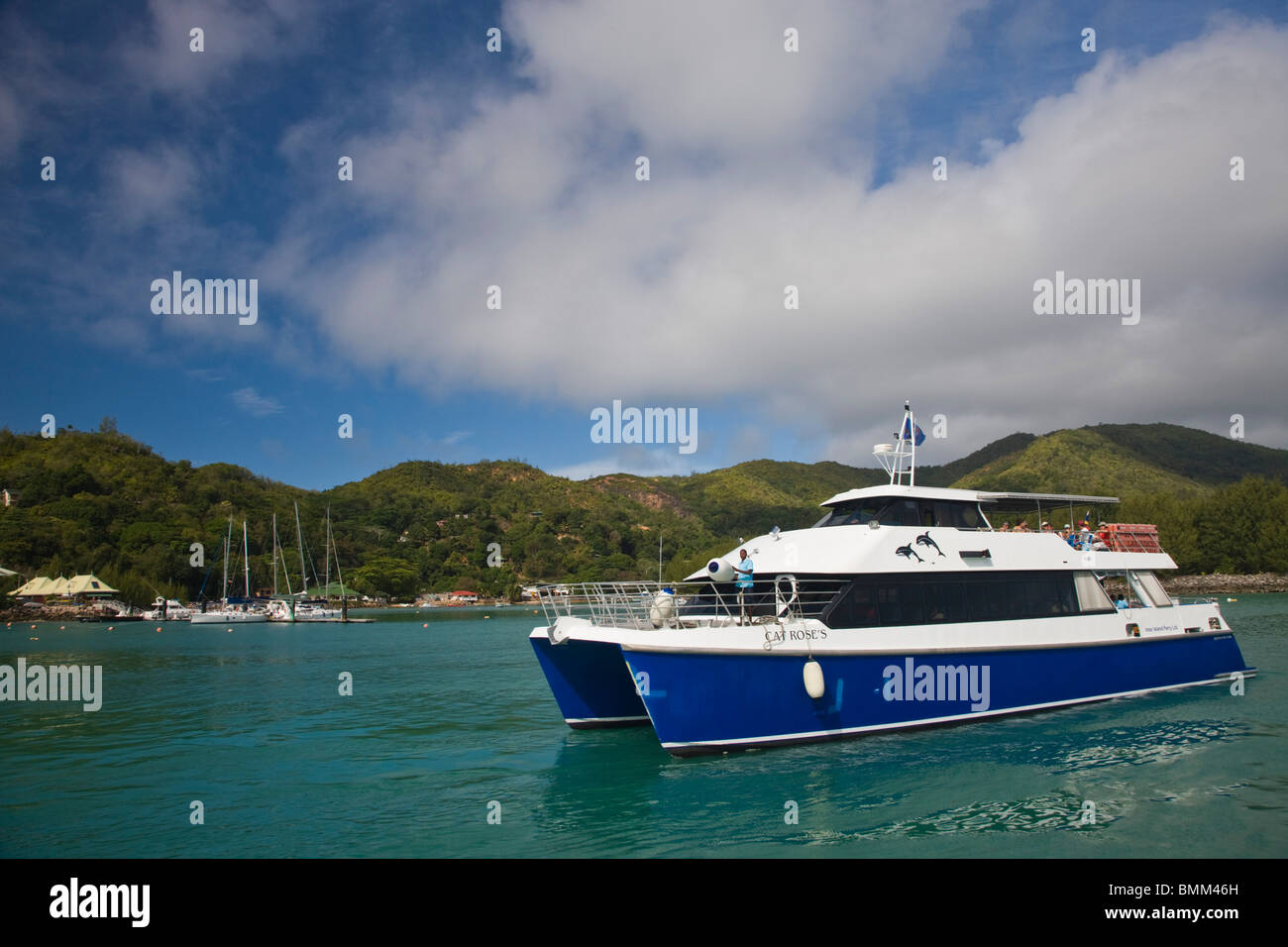 Seychelles, Praslin Island, Baie Ste-Anne, Cat Ferry Boat to Mahe Island  Stock Photo - Alamy