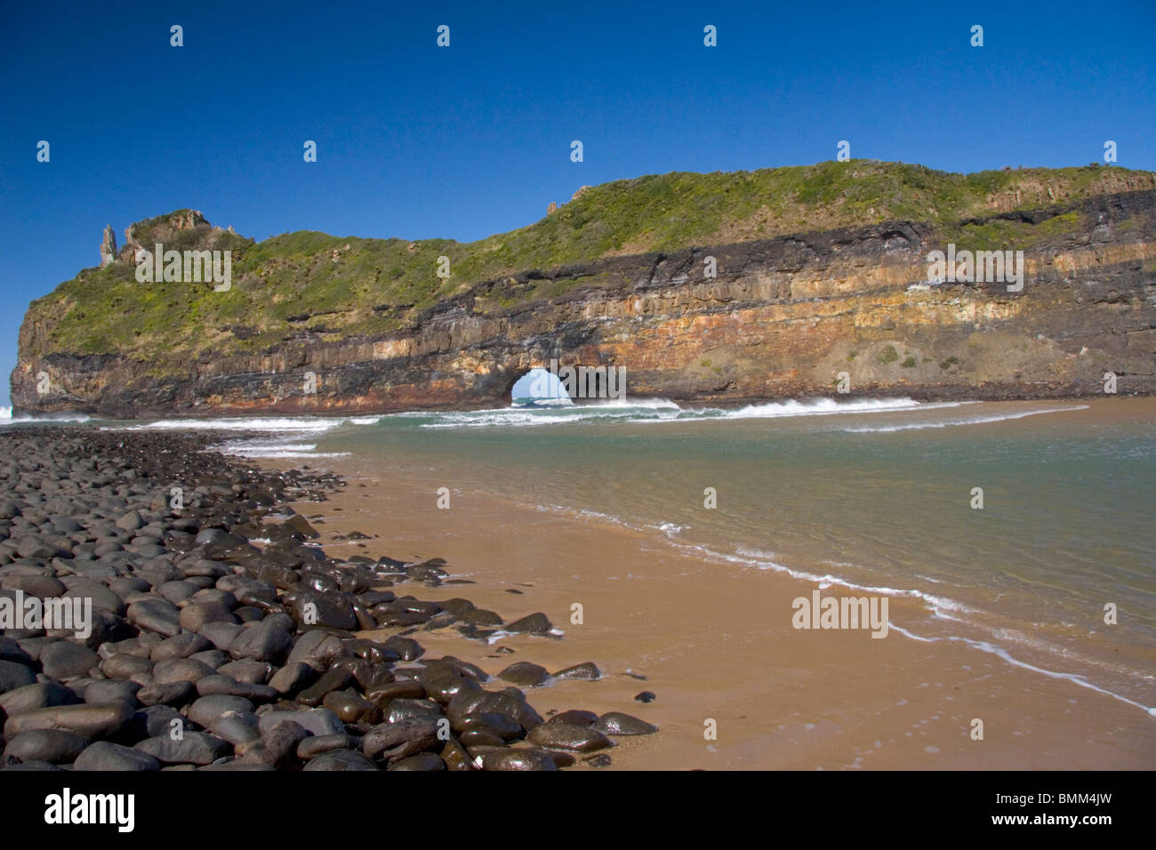 Coffee Bay, Transkye, Wild Coast, South Africa. Hole in the Rock Stock Photo