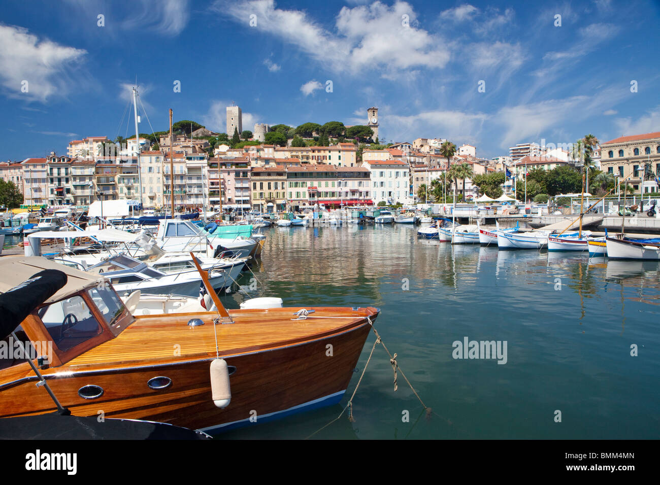 the port of Cannes, France, Provence, Alps Maritime, French Riviera, Cote d'Azure, Europe Stock Photo