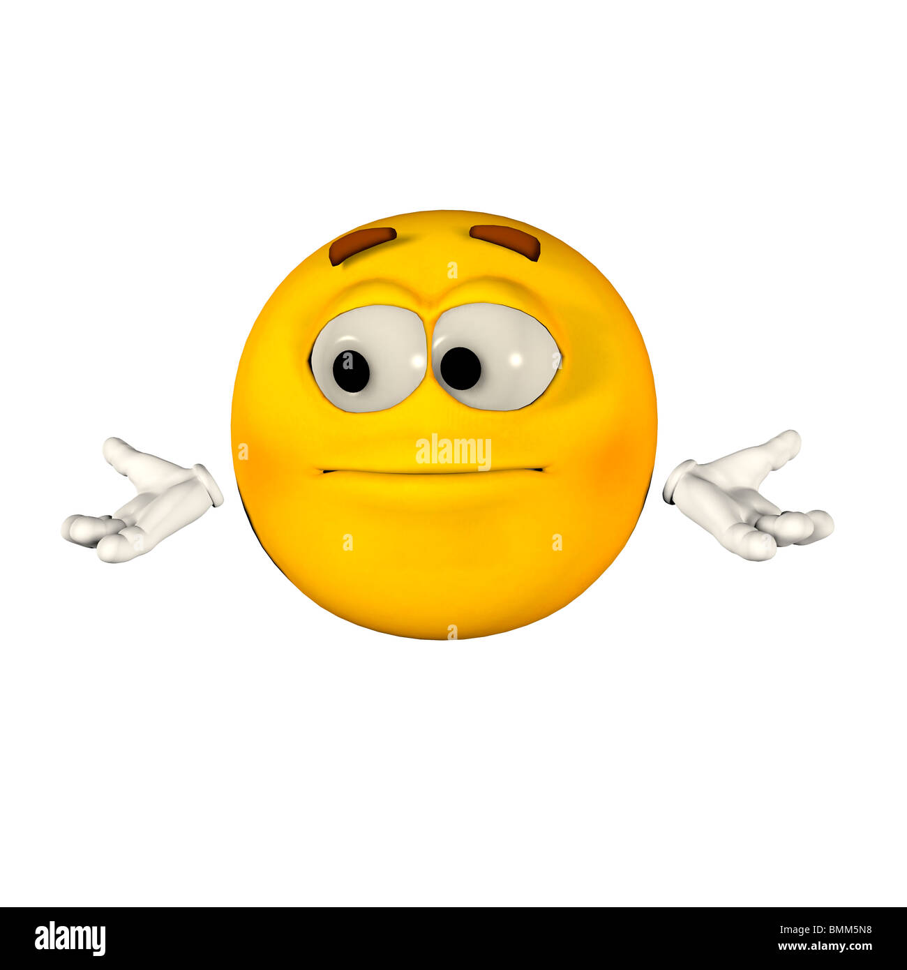 Emoticon smiley yellow helpless hi-res stock photography and images - Alamy