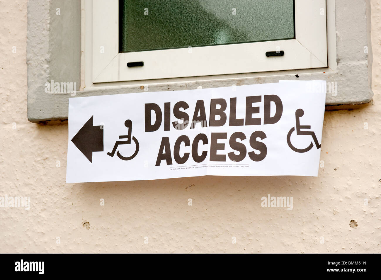 Disabled Wheelchair Access Sign Stock Photo Alamy