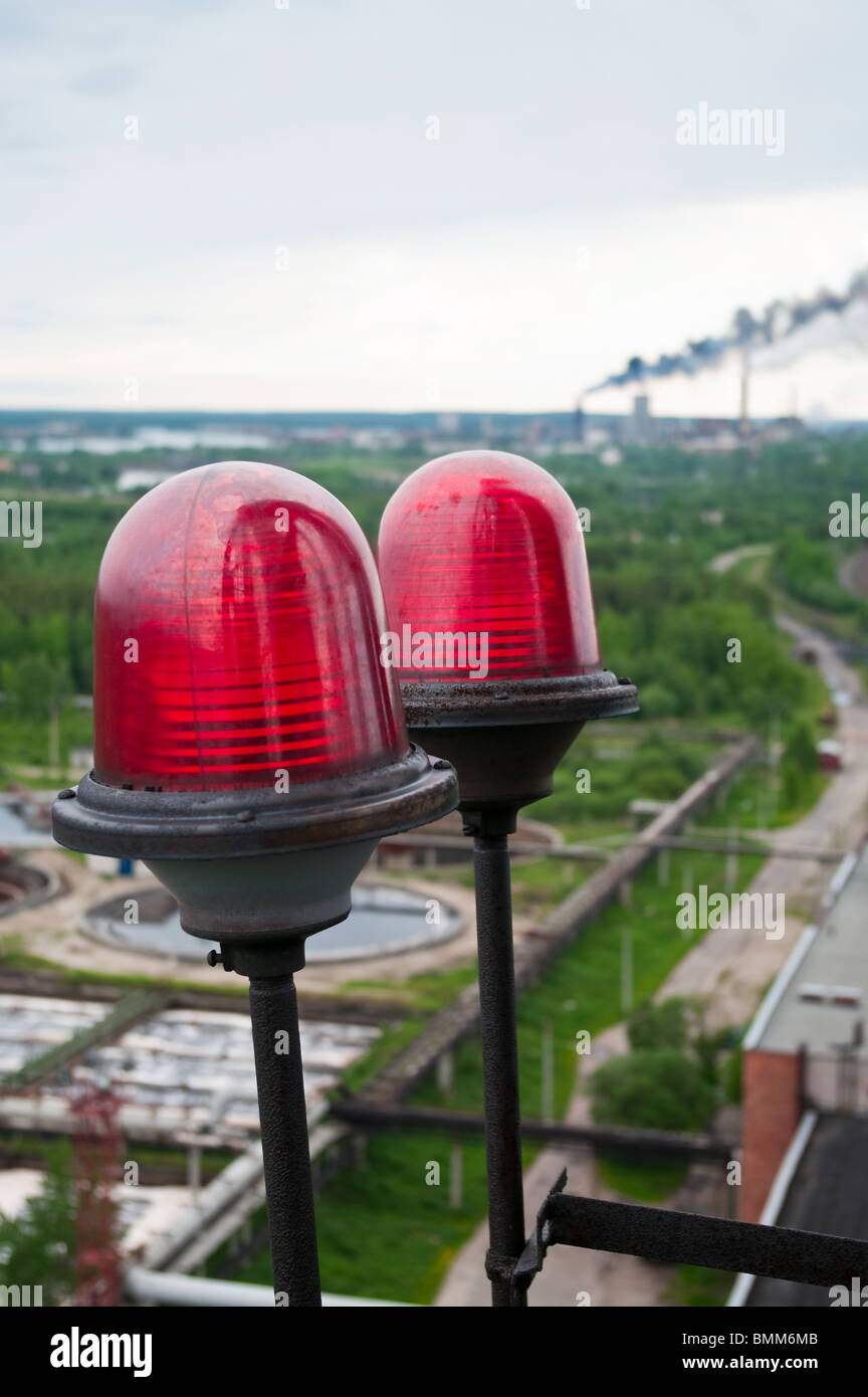 Two high-rise lamps on chimney Stock Photo - Alamy