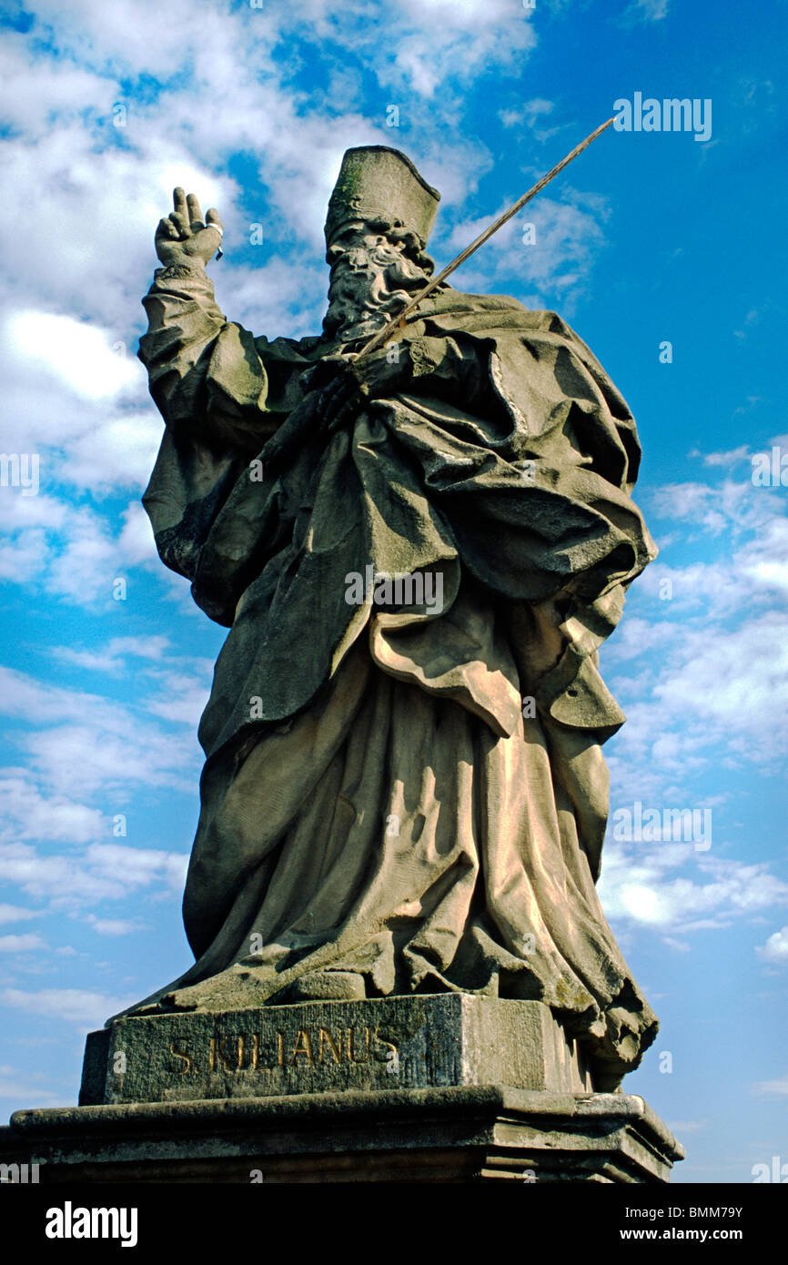 Statue of St. Kilian Stock Photo Alamy