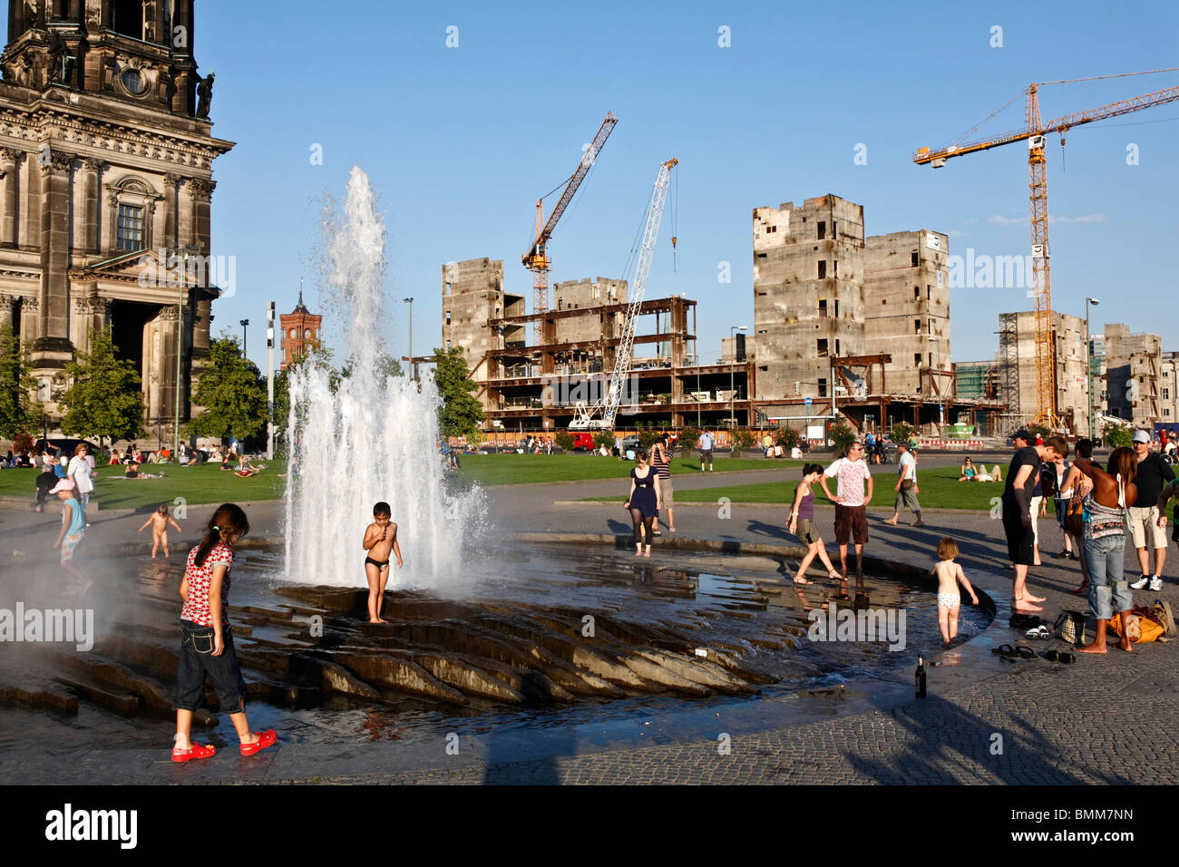 Fountain on Lustgarten Square, Berlin, Germany Stock Photo