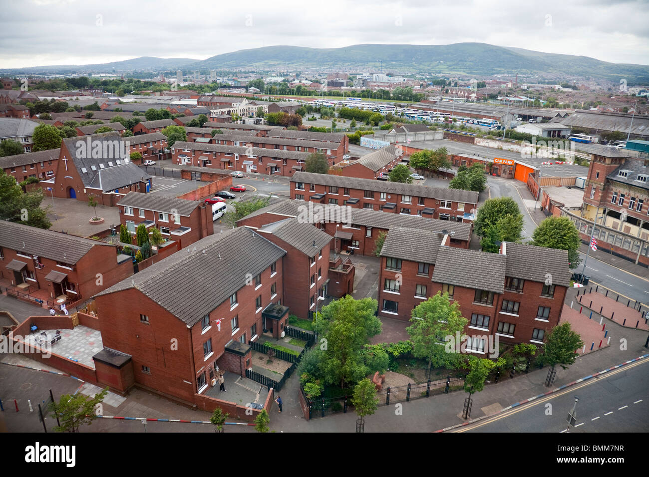 Aerial View of new Sandy Row in South Belfast. This area was