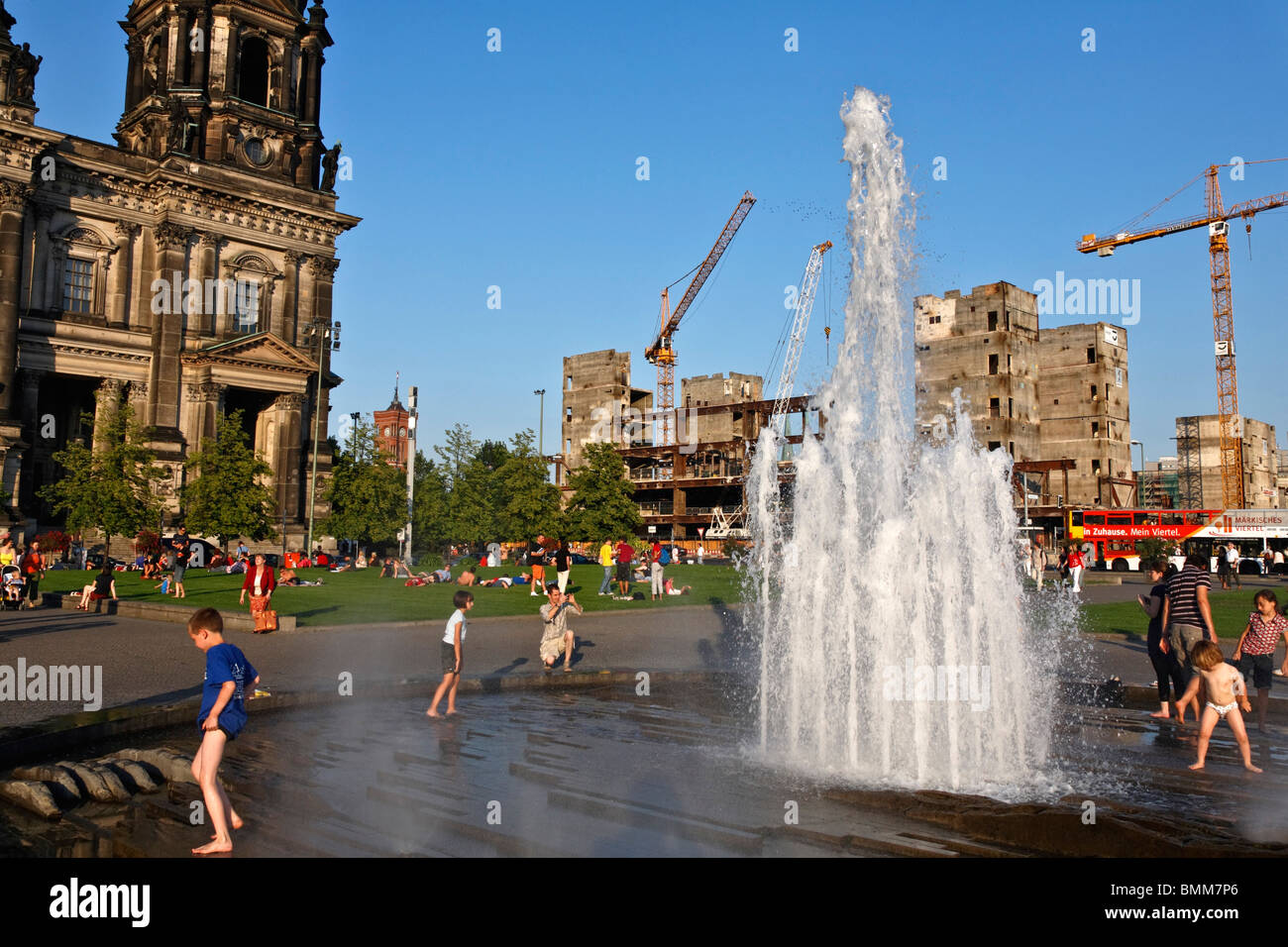 Fountain on Lustgarten Square, Berlin, Germany Stock Photo