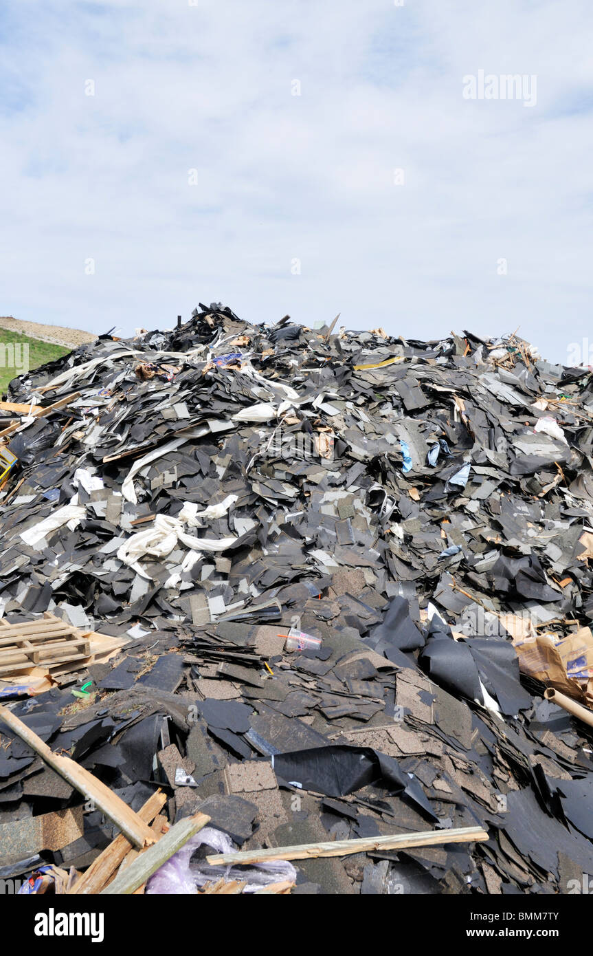 Big pile of trash at landfill usa Stock Photo