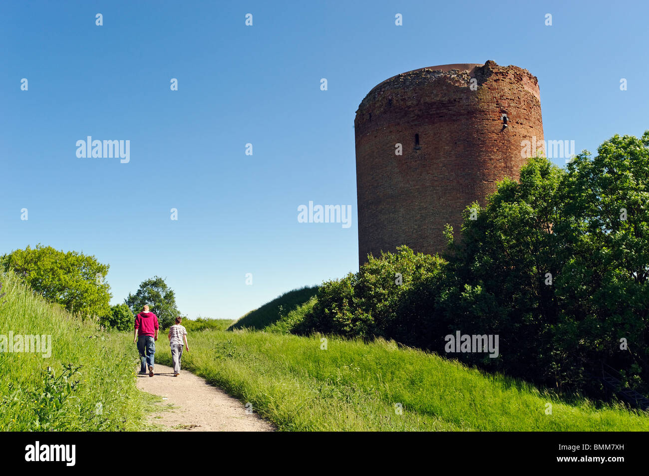 Donjon of the Burg Stolpe castle, Brandenburg, Germany, Europe Stock Photo