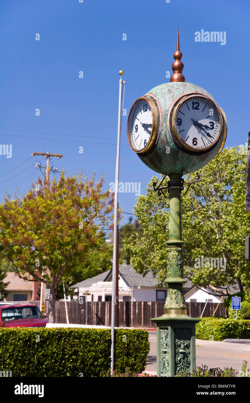 Clock in Solvang, California, USA Stock Photo Alamy