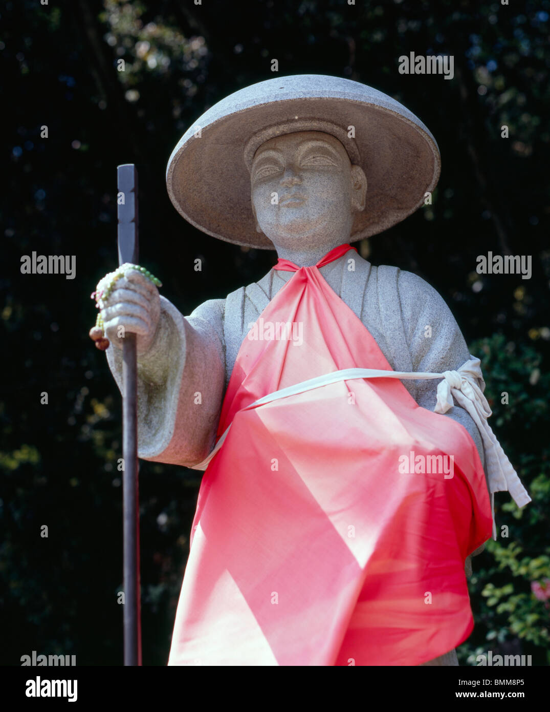 Pilgrim statue, Ishitenji Temple, Matsuyama City, Japan Stock Photo