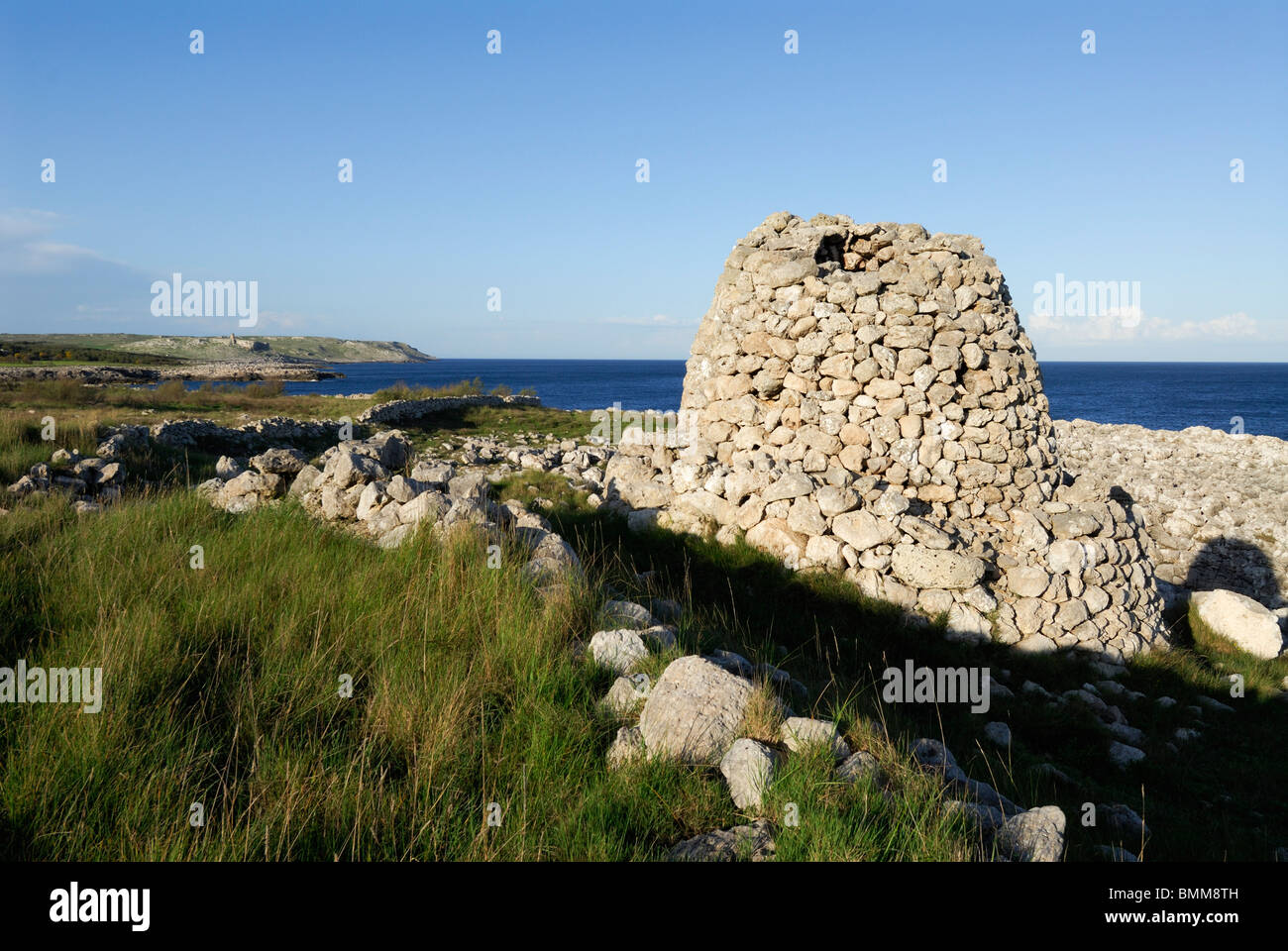 Otranto. Puglia. Italy. Pagghiaro (Trullo Salentino), typical rustic structure made of stones, typical of the region. Stock Photo
