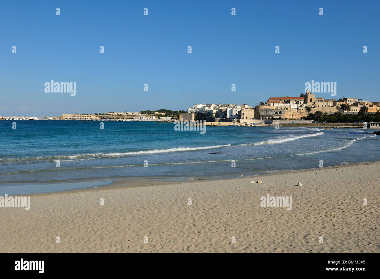 Otranto. Puglia. Salento. Italy. Beach & Centro Storico. Stock Photo