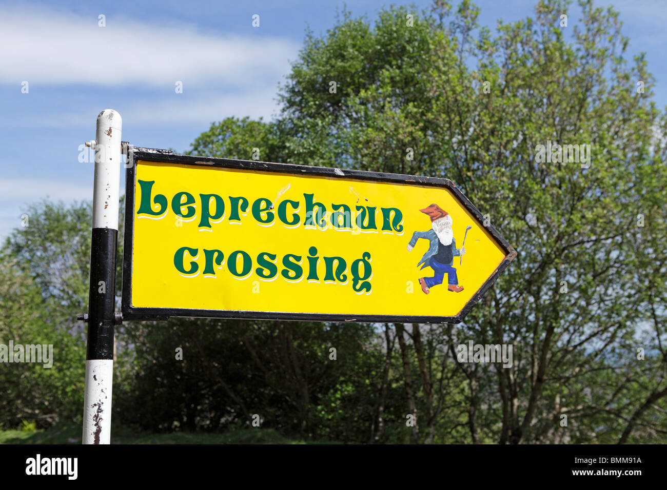 signpost, Killarney National Park, Co. Kerry, Republic of Ireland Stock