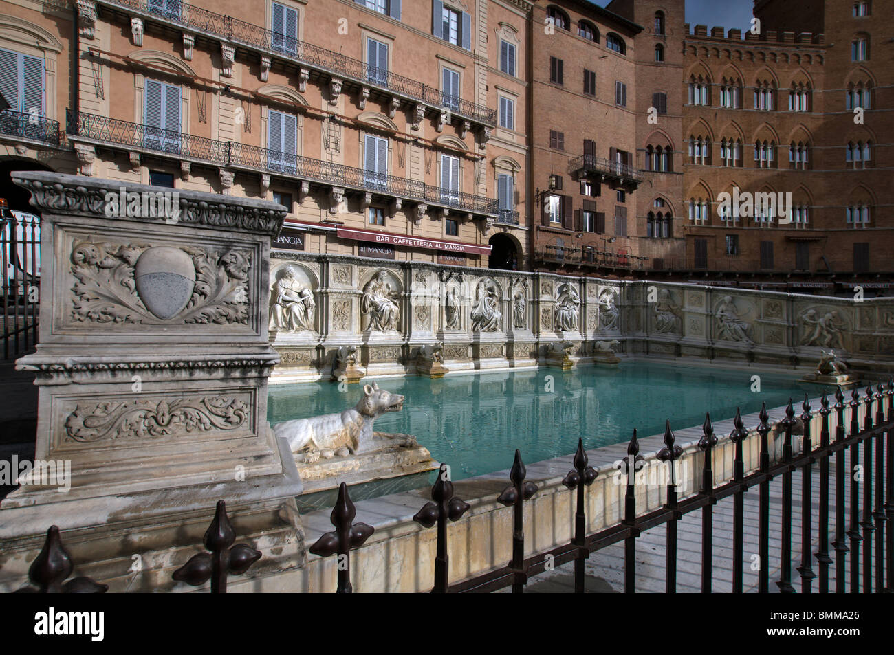 The Gaia Fountain (Fonte Gaia),siena,Tuscany,italy Stock Photo