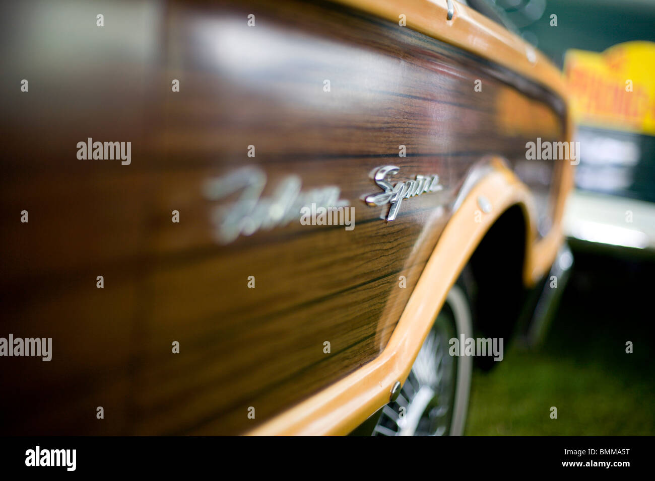 Detail of an old Station Wagon Stock Photo