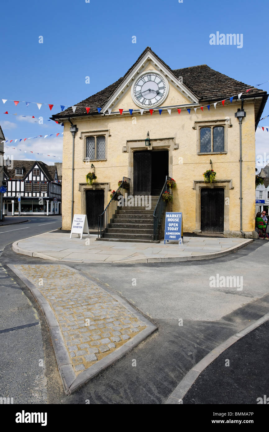 Tetbury Market Place - Gloucestershire Stock Photo