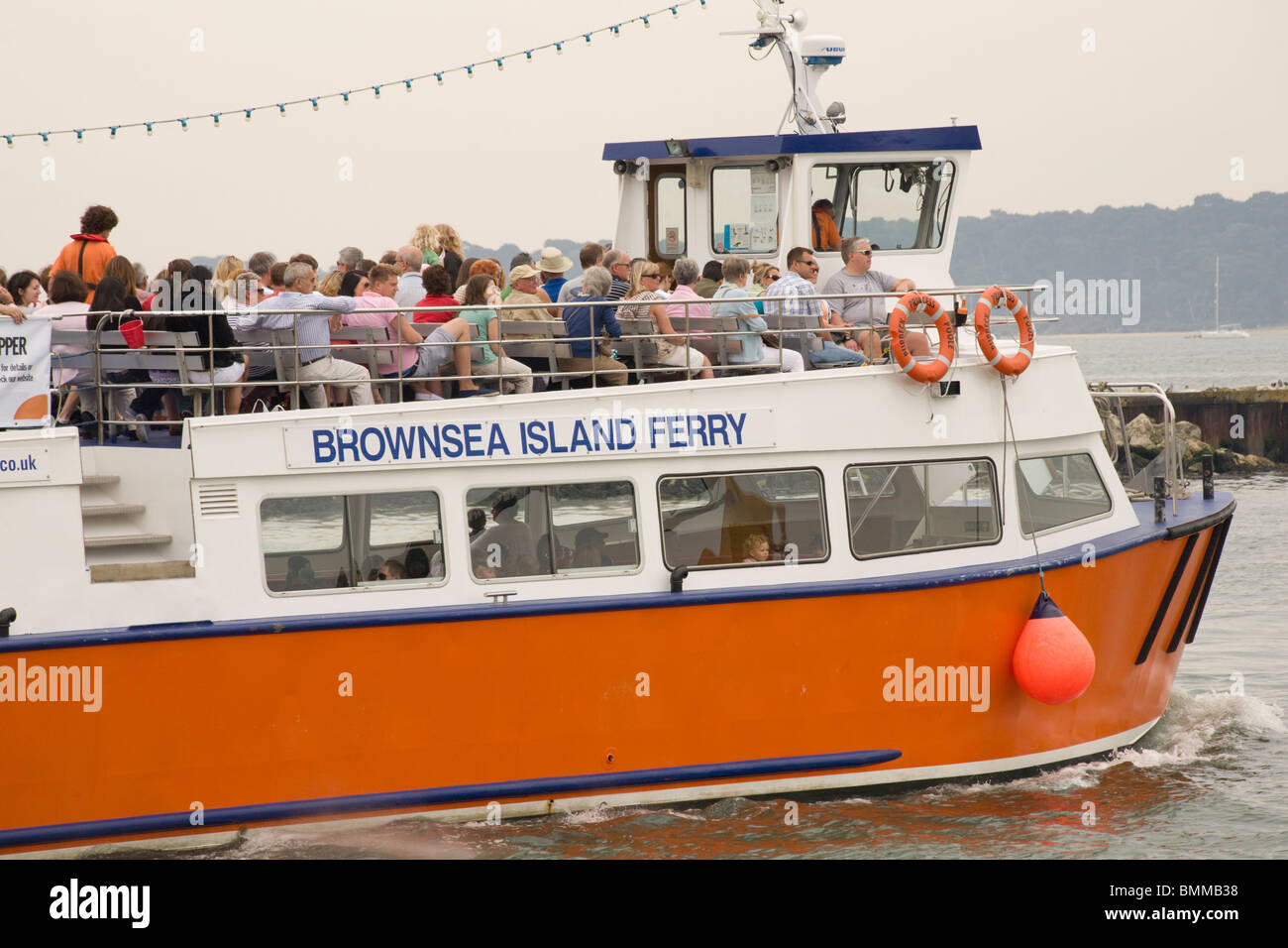 Brownsea Island ferry leaving Poole Quay, Poole, Dorset Stock Photo