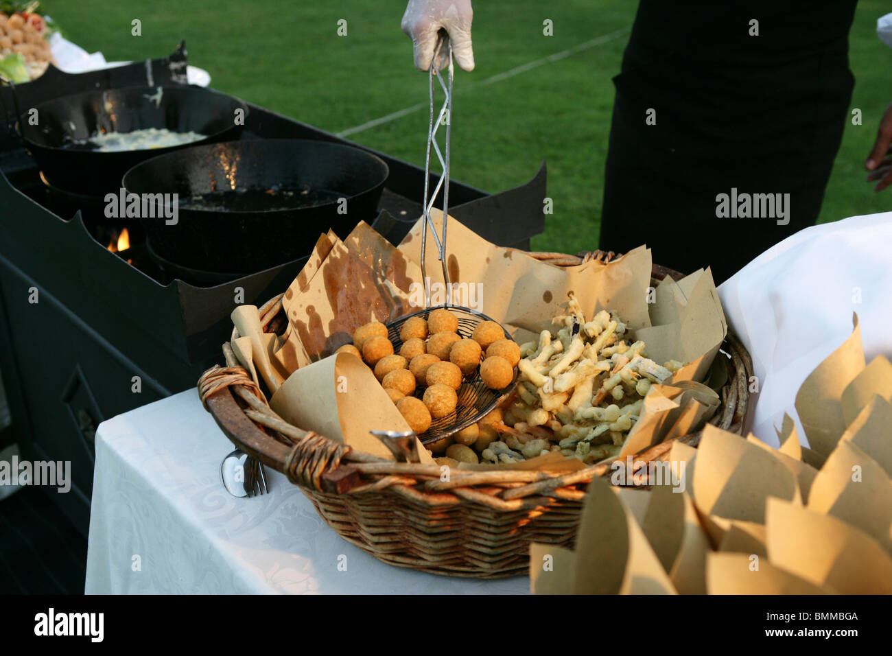 Chef cooking vegetables food in Rome Italy Stock Photo - Alamy
