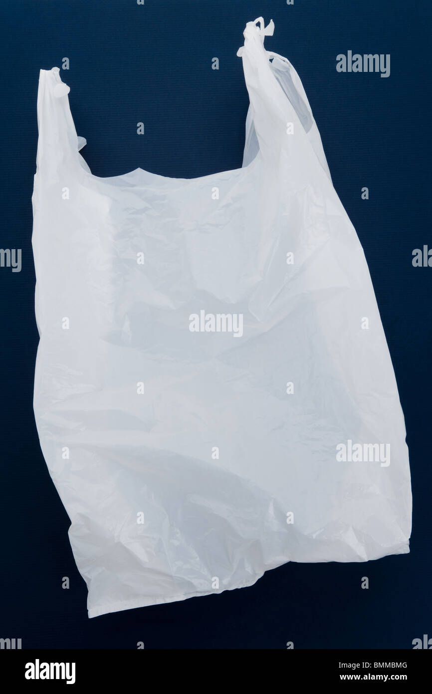 White Plastic Bag, concept of recycling Stock Photo Alamy