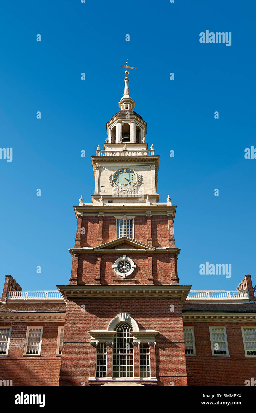 Independence Hall is a U.S. national landmark located in Philadelphia, Pennsylvania Stock Photo