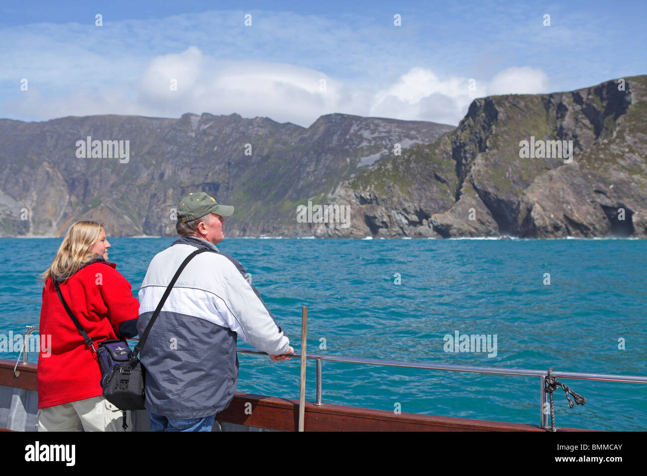 boat trip along the Slieve Leagues, Co. Donegal, Republic of Ireland Stock Photo