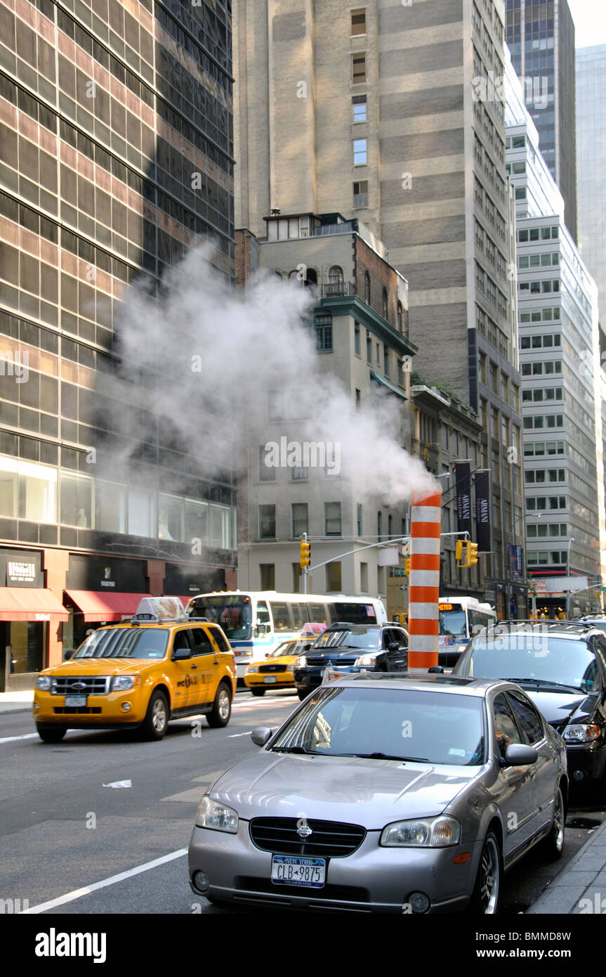 Underground steam in New York City Stock Photo Alamy