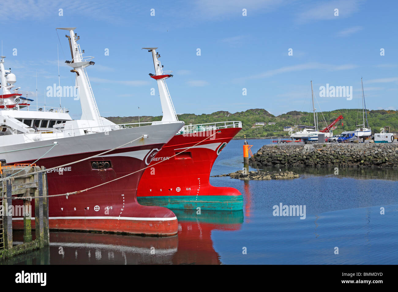fishing harbour of Killybegs, County Donegal, Republic of Ireland Stock Photo