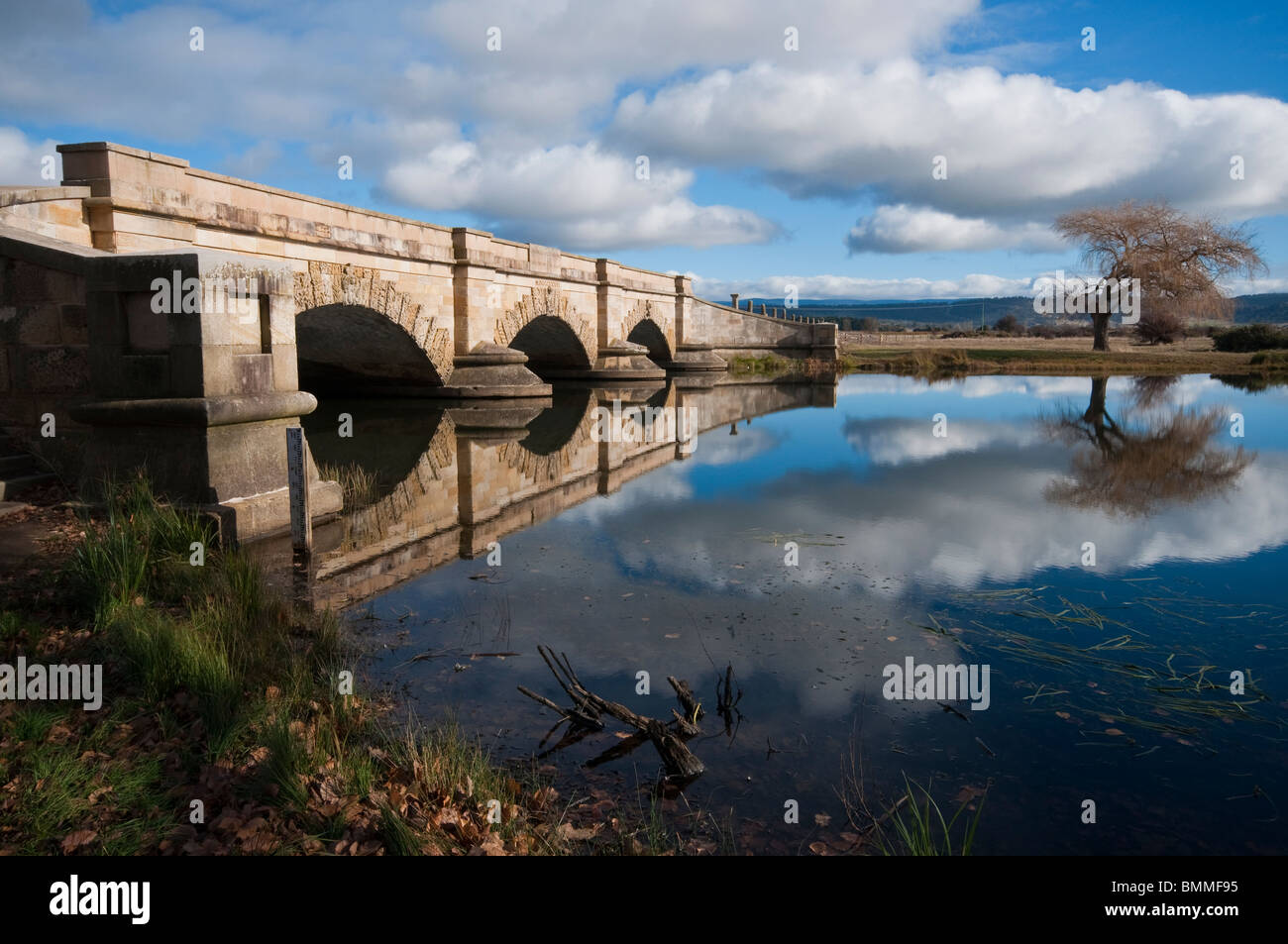 Ross Bridge on the outskirts of the village of Ross in the Tasmanian Midlands Stock Photo