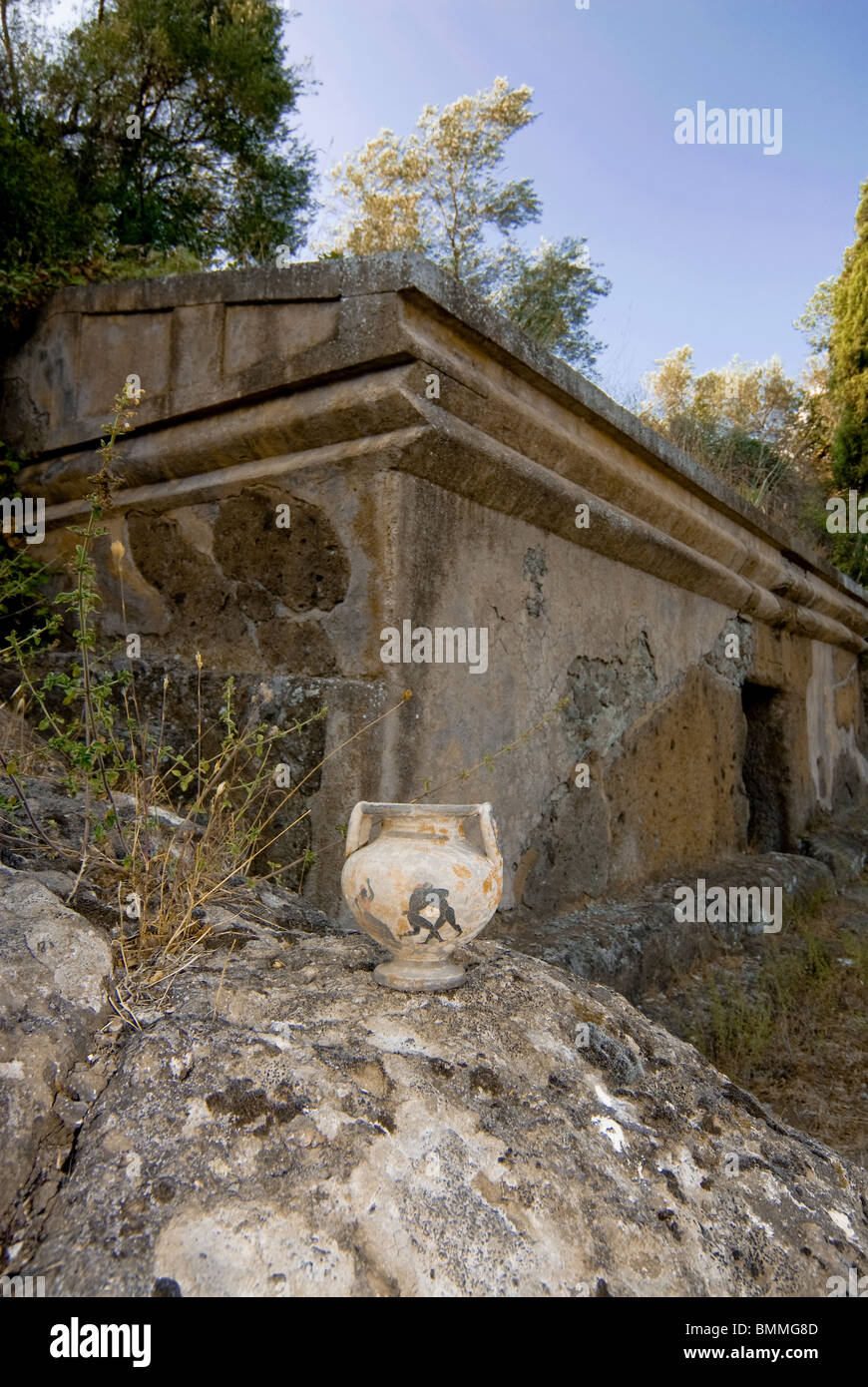 Etruscan Necropolis of the Peschiera, Tuscania, Viterbo, Latium, Italy Stock Photo