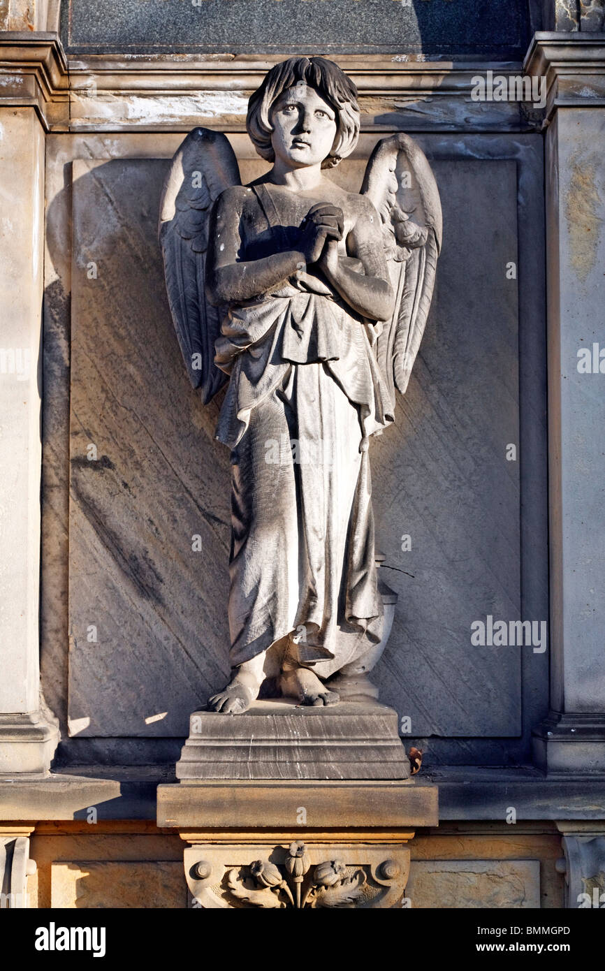 Statue of an Angel on cemetery, Berlin, Germany Stock Photo