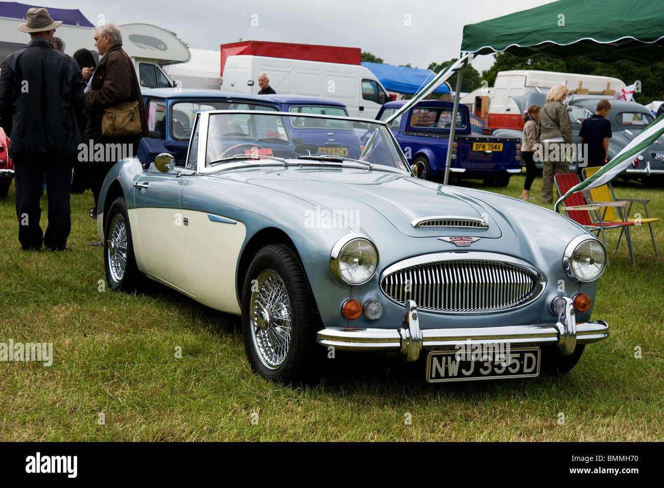 Austin Healey 3000 Mk3 on display at Heskin Hall traction engine and vintage vehicle rally Stock Photo