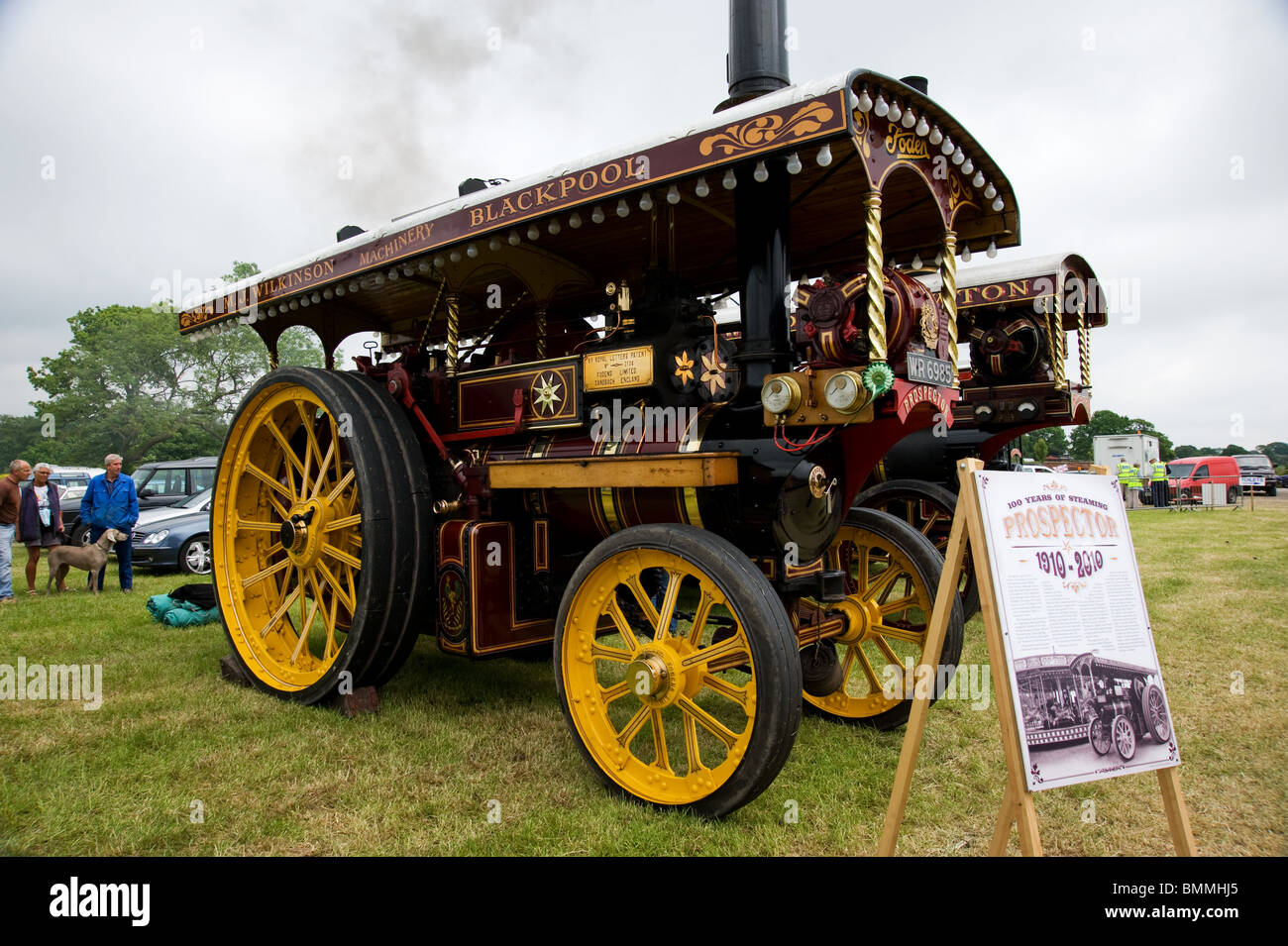 A Foden Showman's engine at Heskin Hall traction engine and vintage vehicle rally Stock Photo