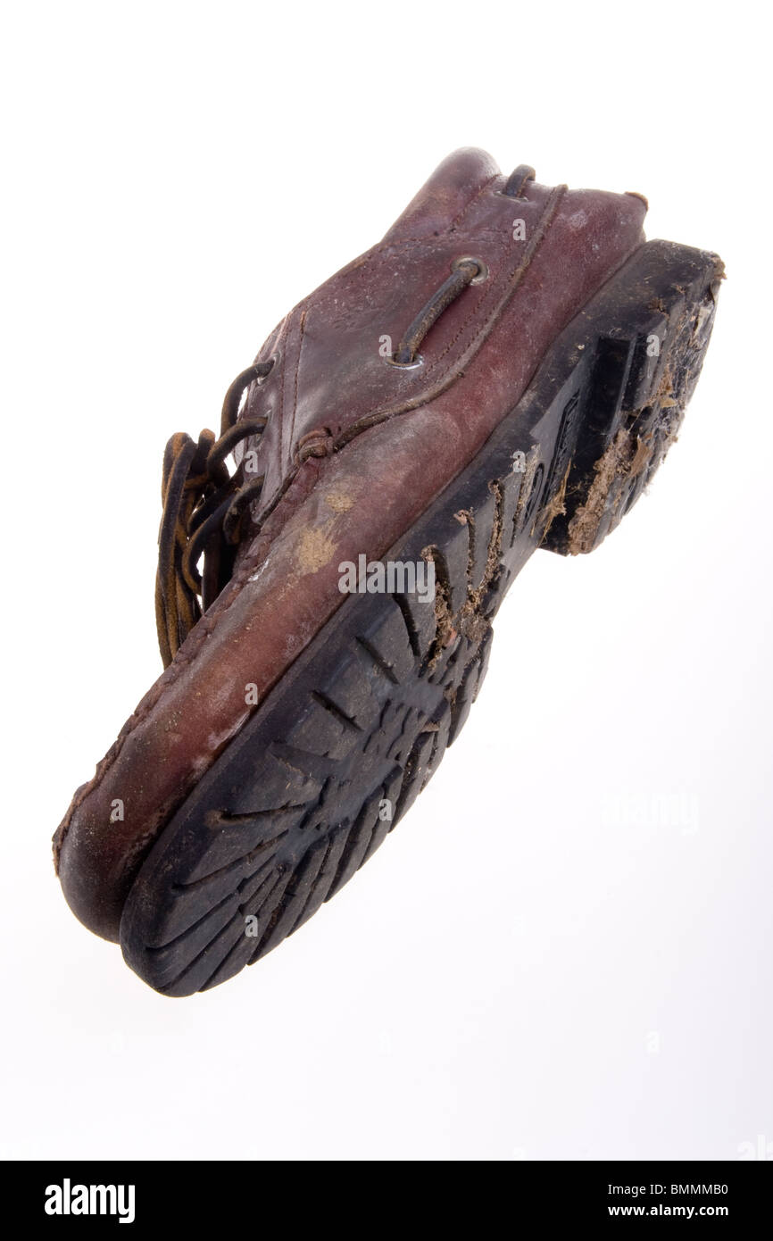 Old leather shoe Stock Photo Alamy