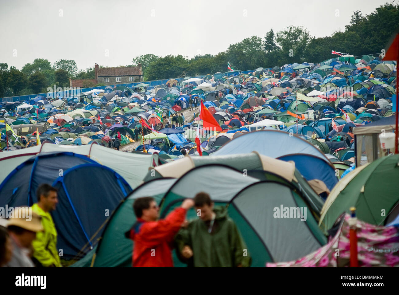 Crowded Camping at Glastonbury Festival, Somerset, UK Stock Photo Alamy
