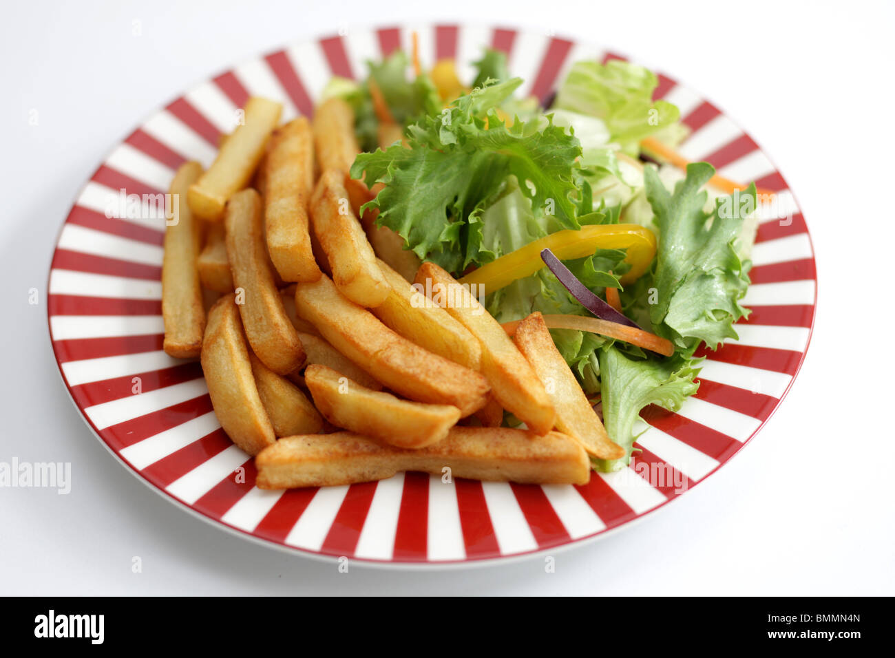 Salad and Chips Stock Photo Alamy