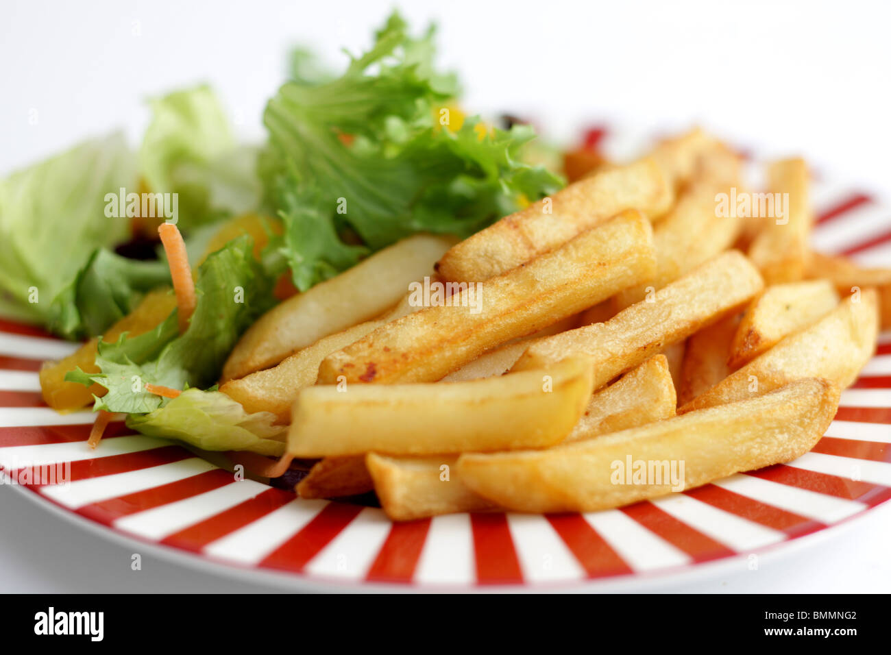 Salad and Chips Stock Photo Alamy